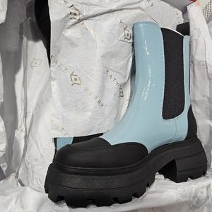 KATY PERRY The geli combat boots tranquil blue women's size 8